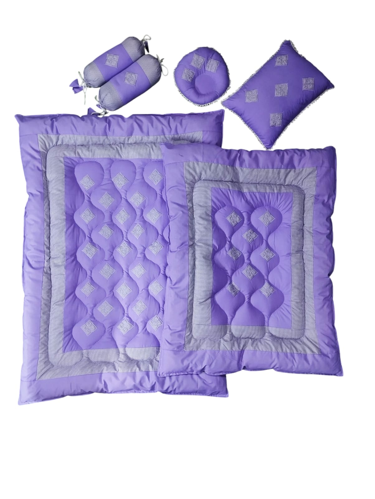Premium Baby 6-Piece Cotton Quilted Razai Set | Soft, Breathable Bedding for Newborns