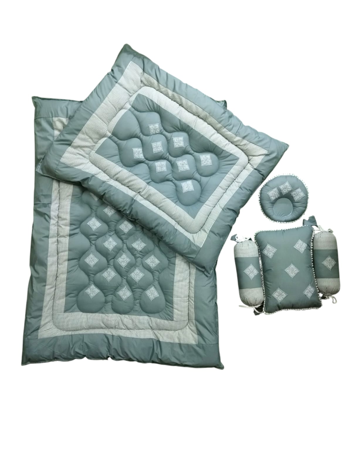 Premium Baby 6-Piece Cotton Quilted Razai Set | Soft, Breathable Bedding for Newborns