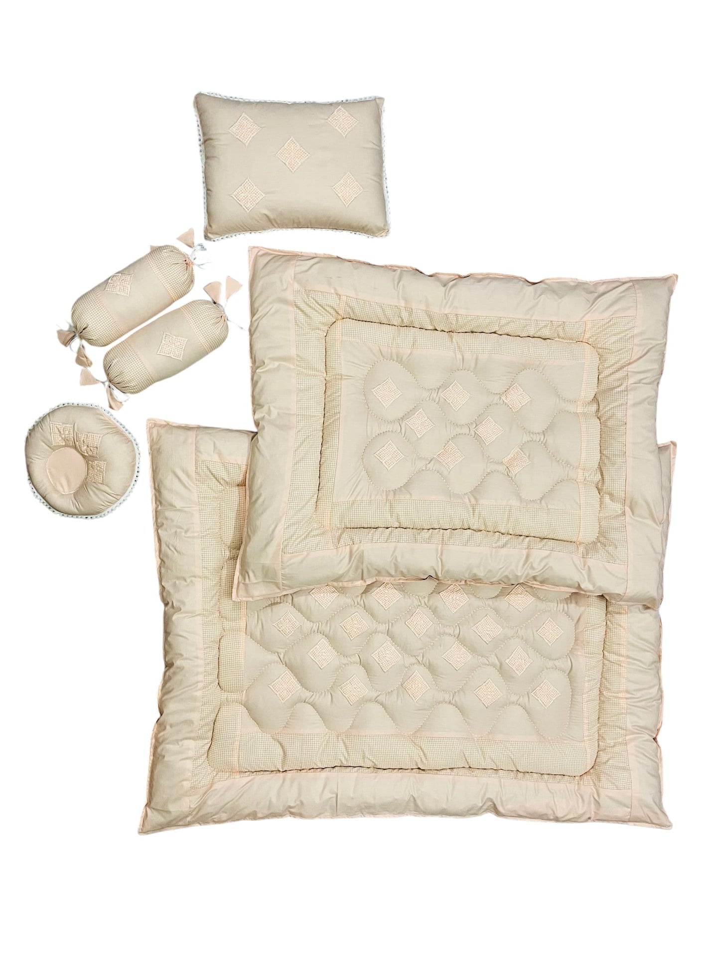 Premium Baby 6-Piece Cotton Quilted Razai Set | Soft, Breathable Bedding for Newborns