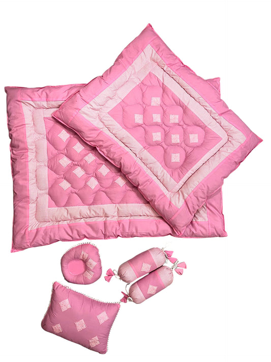 Premium Baby 6-Piece Cotton Quilted Razai Set | Soft, Breathable Bedding for Newborns