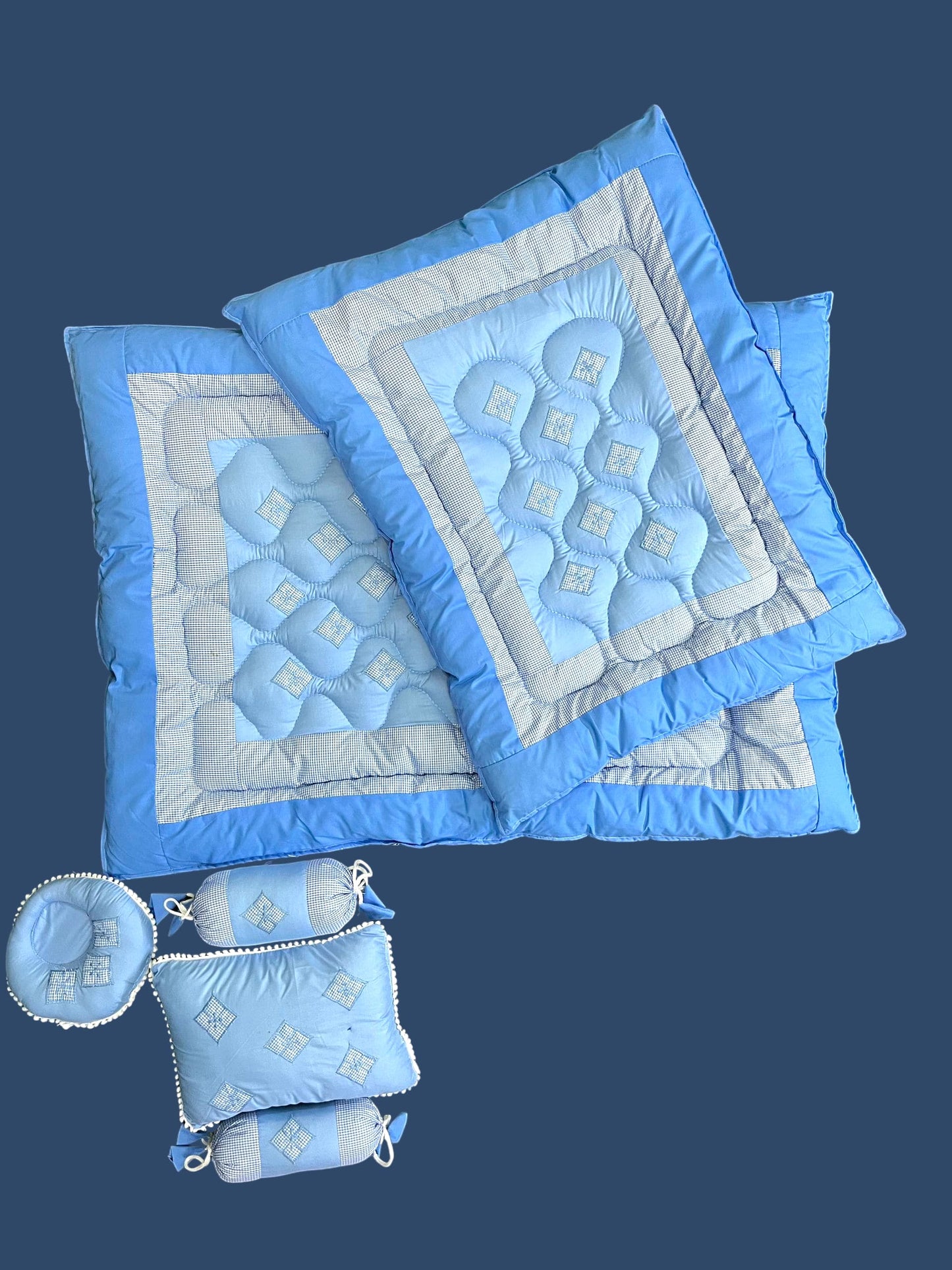 Premium Baby 6-Piece Cotton Quilted Razai Set | Soft, Breathable Bedding for Newborns