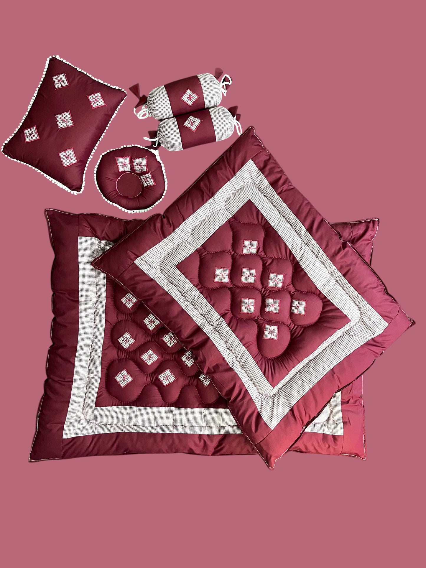 Premium Baby 6-Piece Cotton Quilted Razai Set | Soft, Breathable Bedding for Newborns